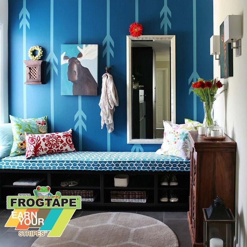 FROGTAPE 282549 Shape Tape Painting Tape, Yellow, Chevron Design, 1.81-Inch x 25-Yard Roll - Image 4